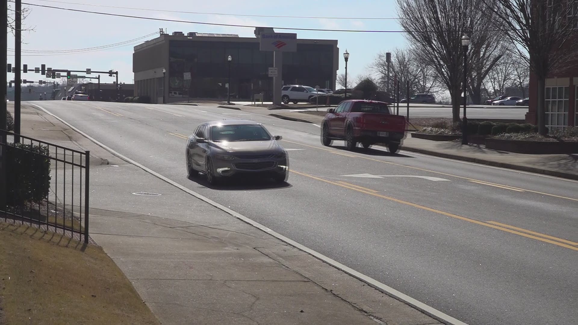 Forsyth County schools were closed Tuesday, but students were still expected to study.