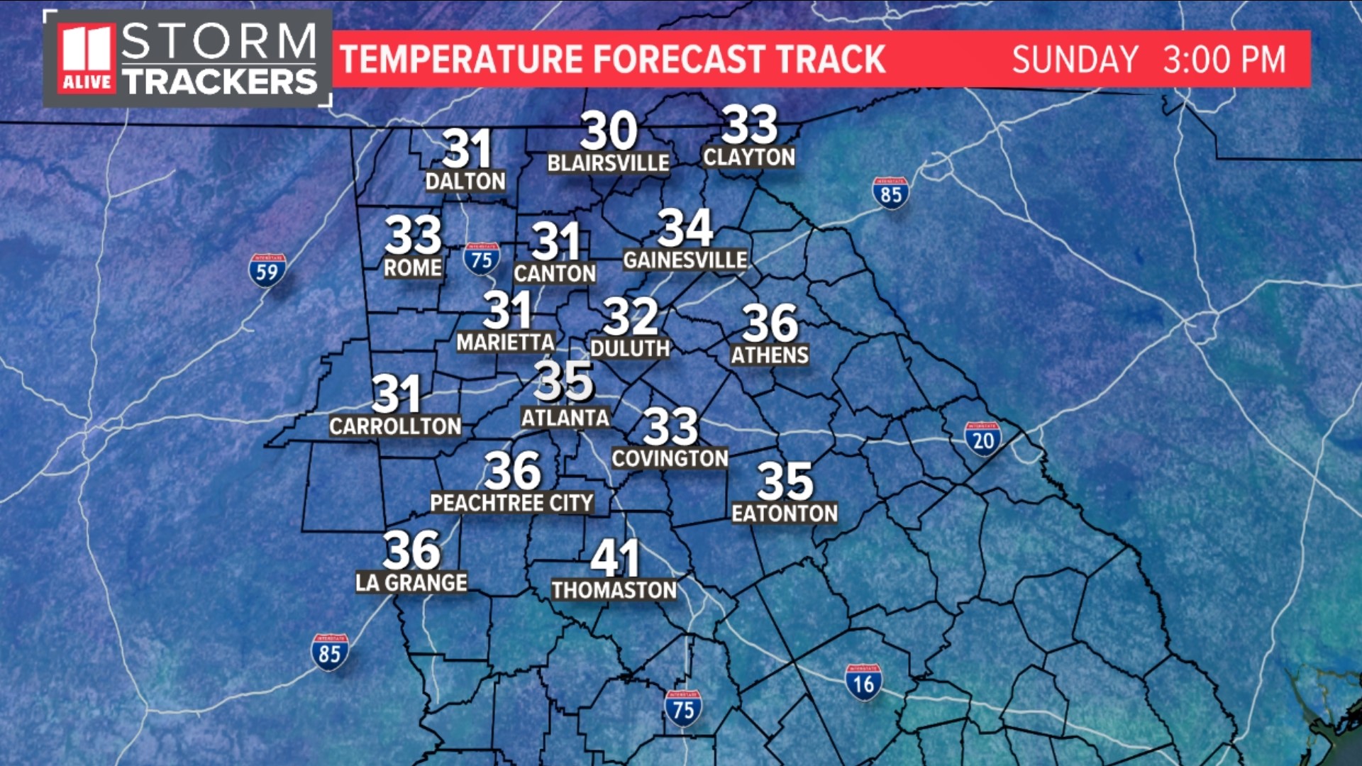 Winter weather Will it snow Atlanta weekend timeline