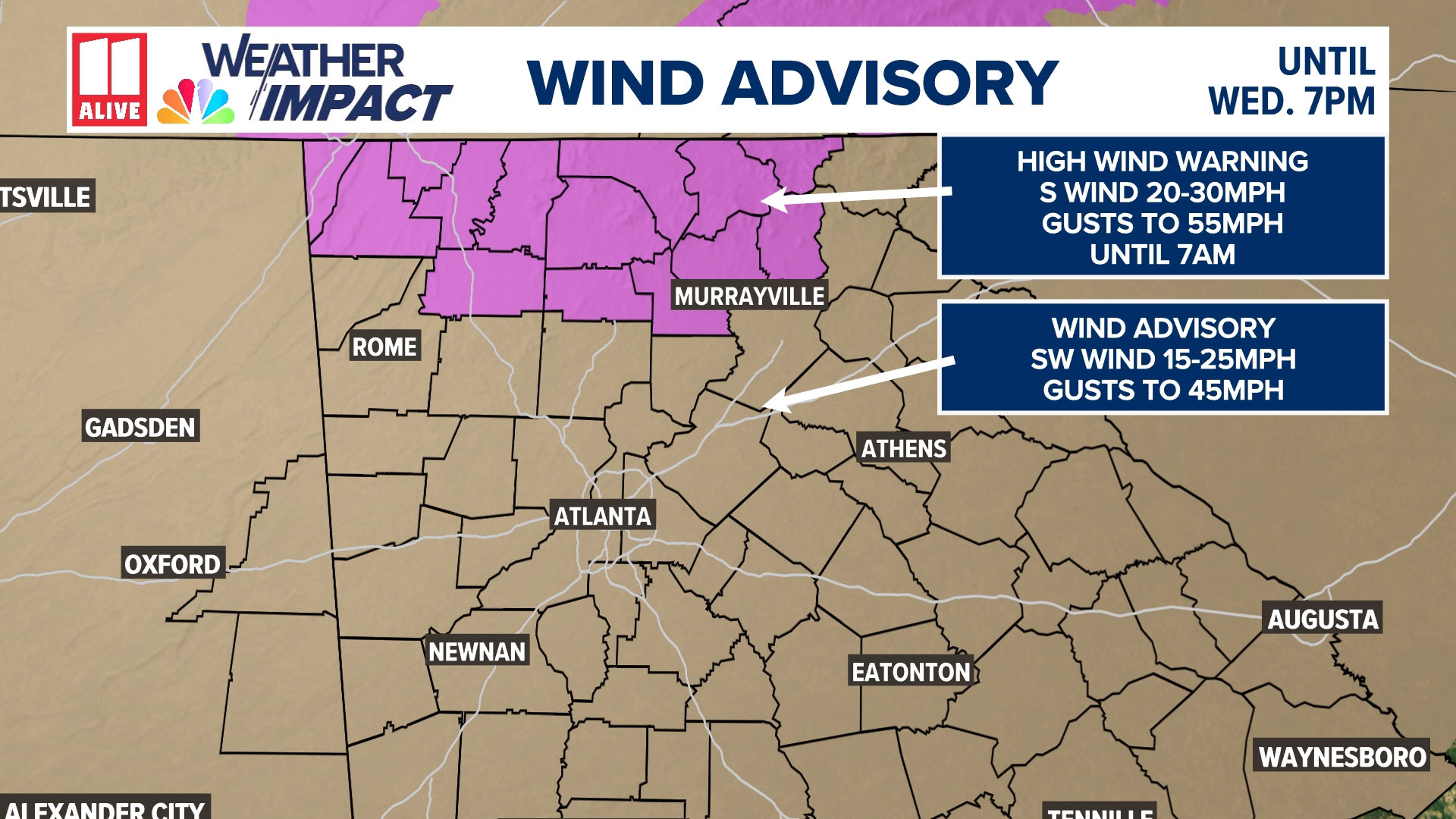 Weather Impact Alert: Strong storms will track through Georgia ...