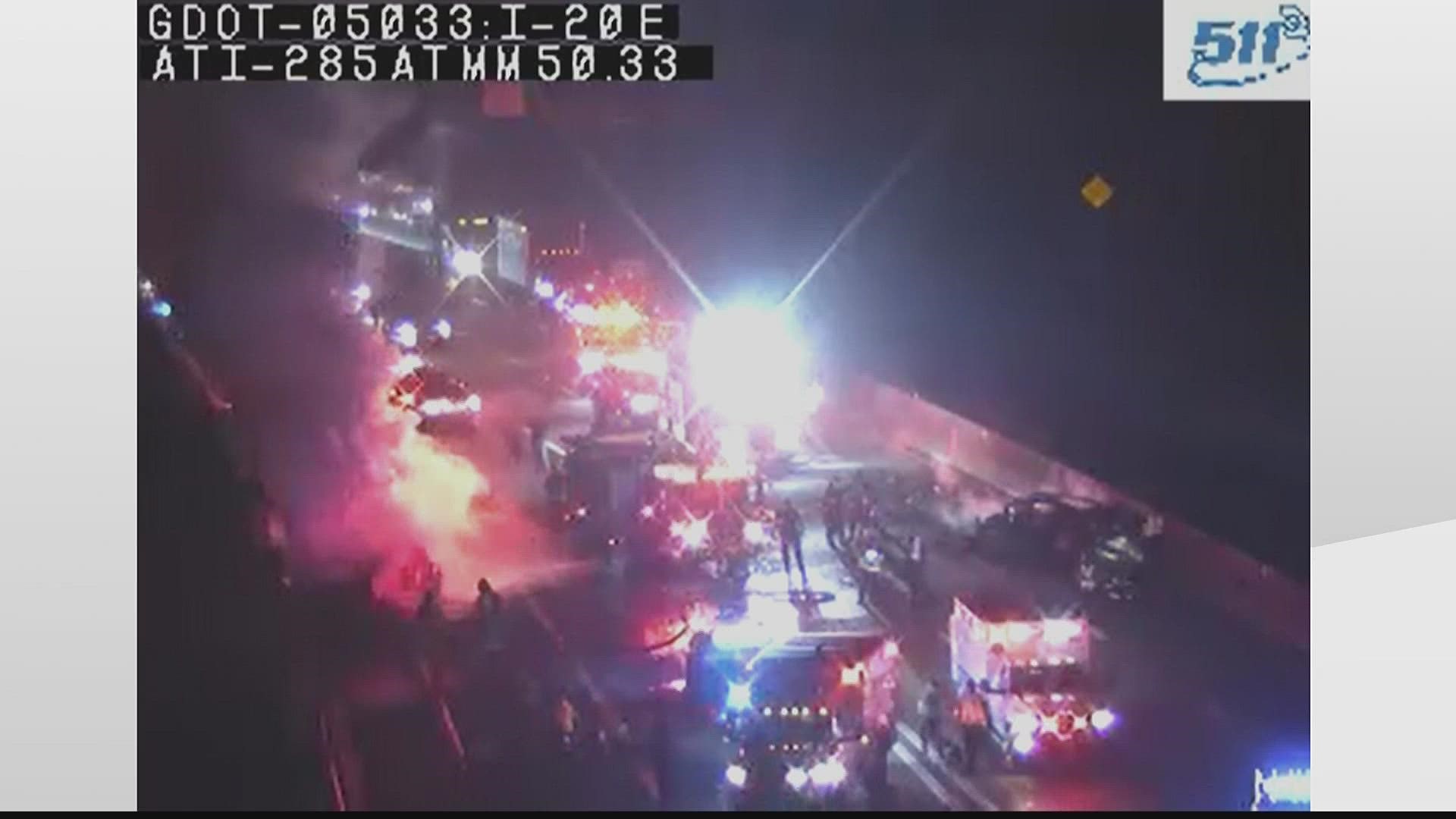 2 dead in fiery crash on I-20; Lanes reopen after four hours | 11alive.com