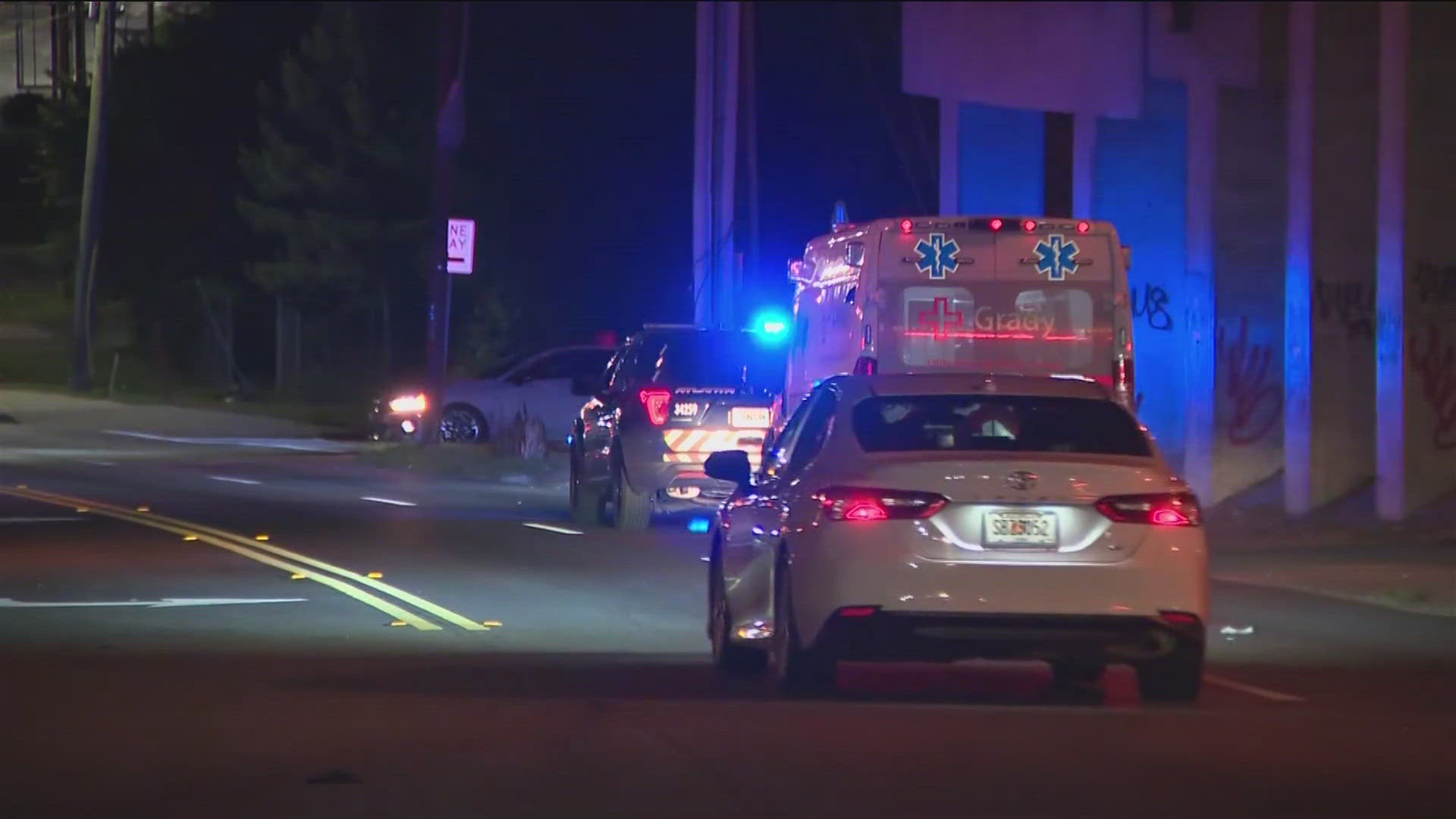 A crash Thursday night sent a police officer to the hospital, according to the Atlanta Police Department.