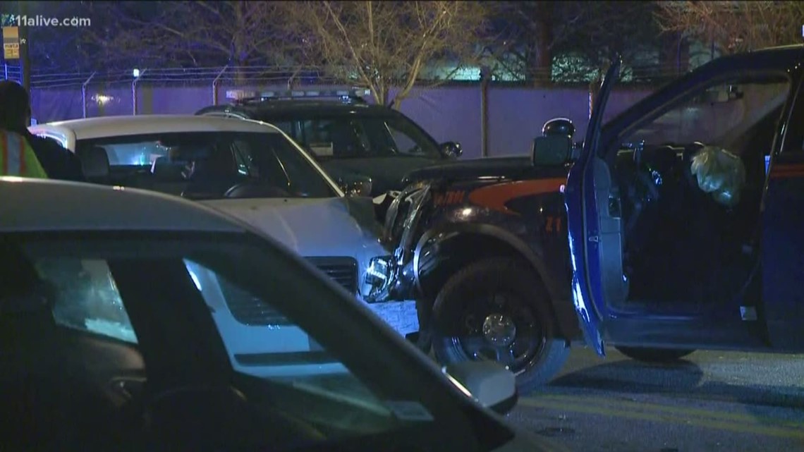 Atlanta Police car hit head-on by drunk driver, investigators say ...