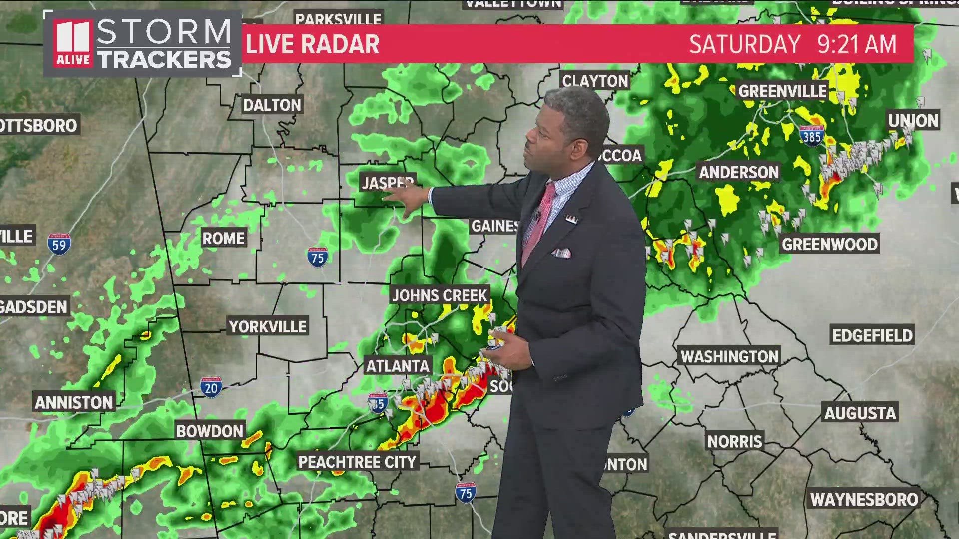 11Alive is tracking the latest weather developments as rain and storms moves in.