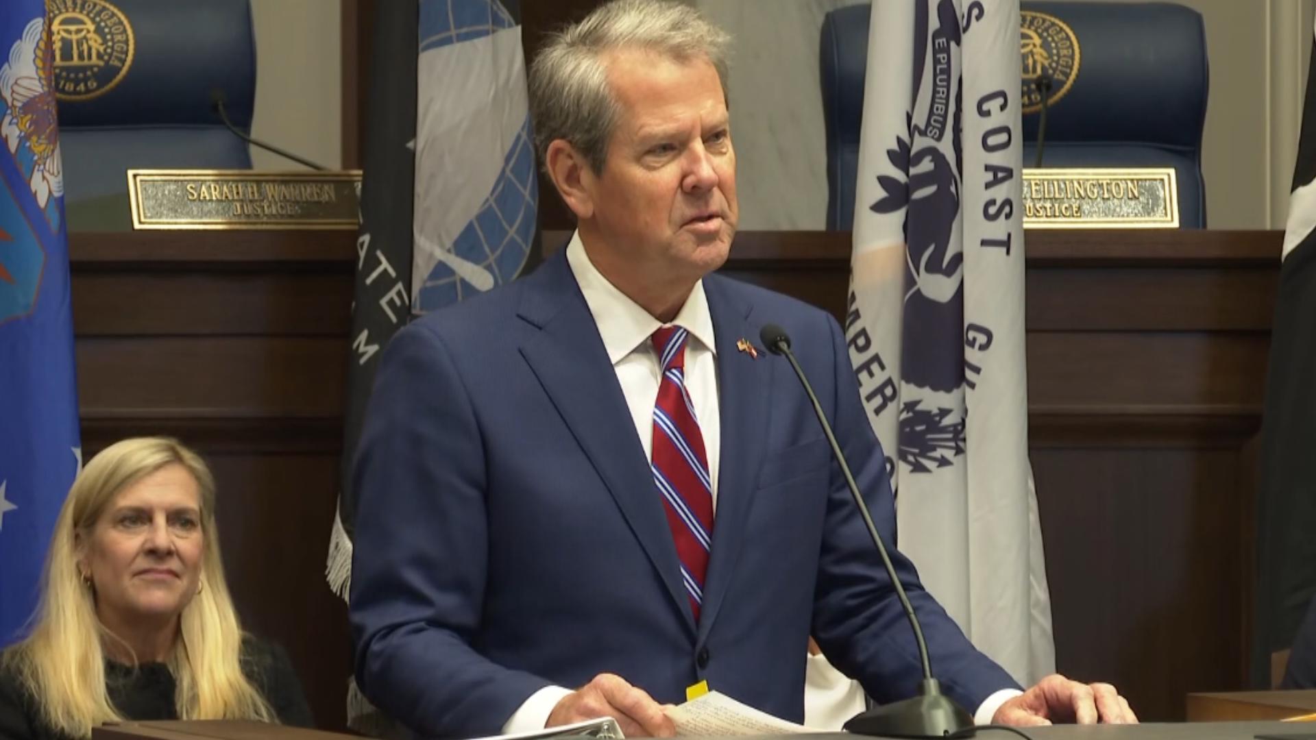 The governor spoke Thursday at the state Capitol.