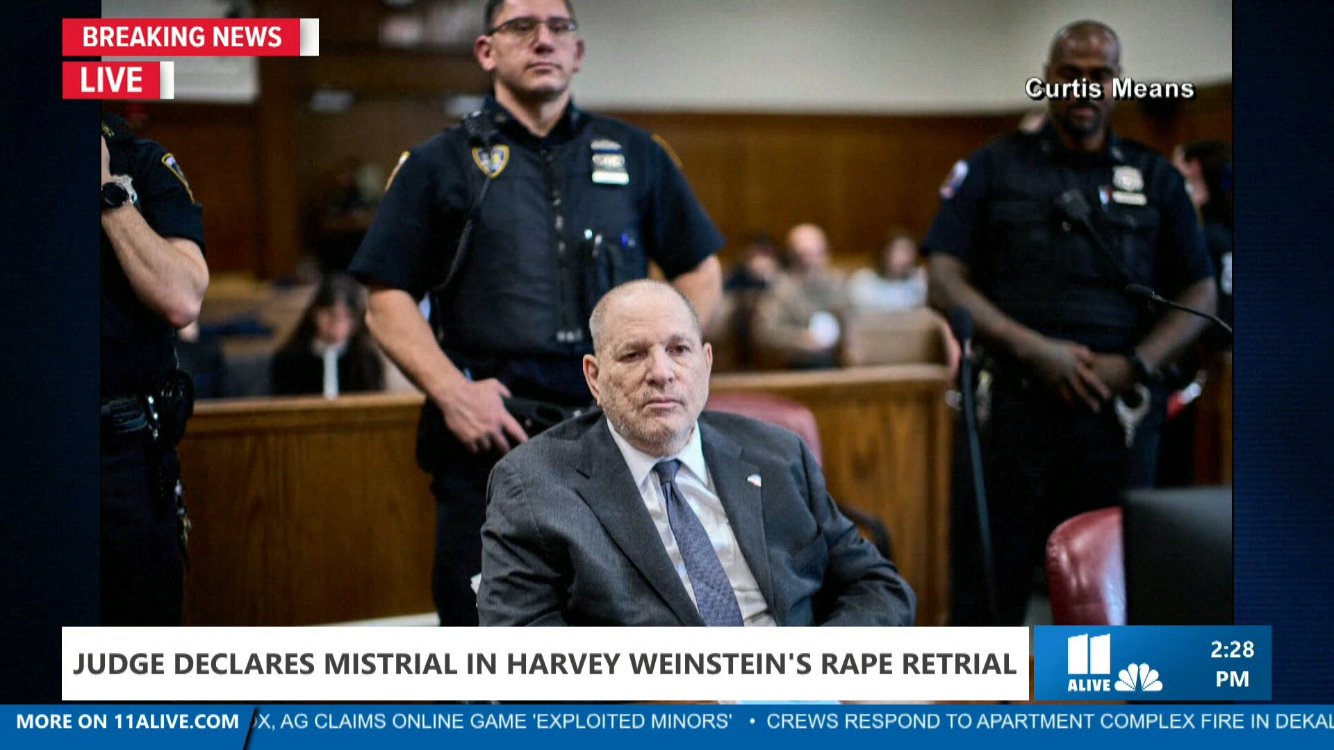 Judge declares mistrial in Harvey Weinstein retrial | 11alive.com