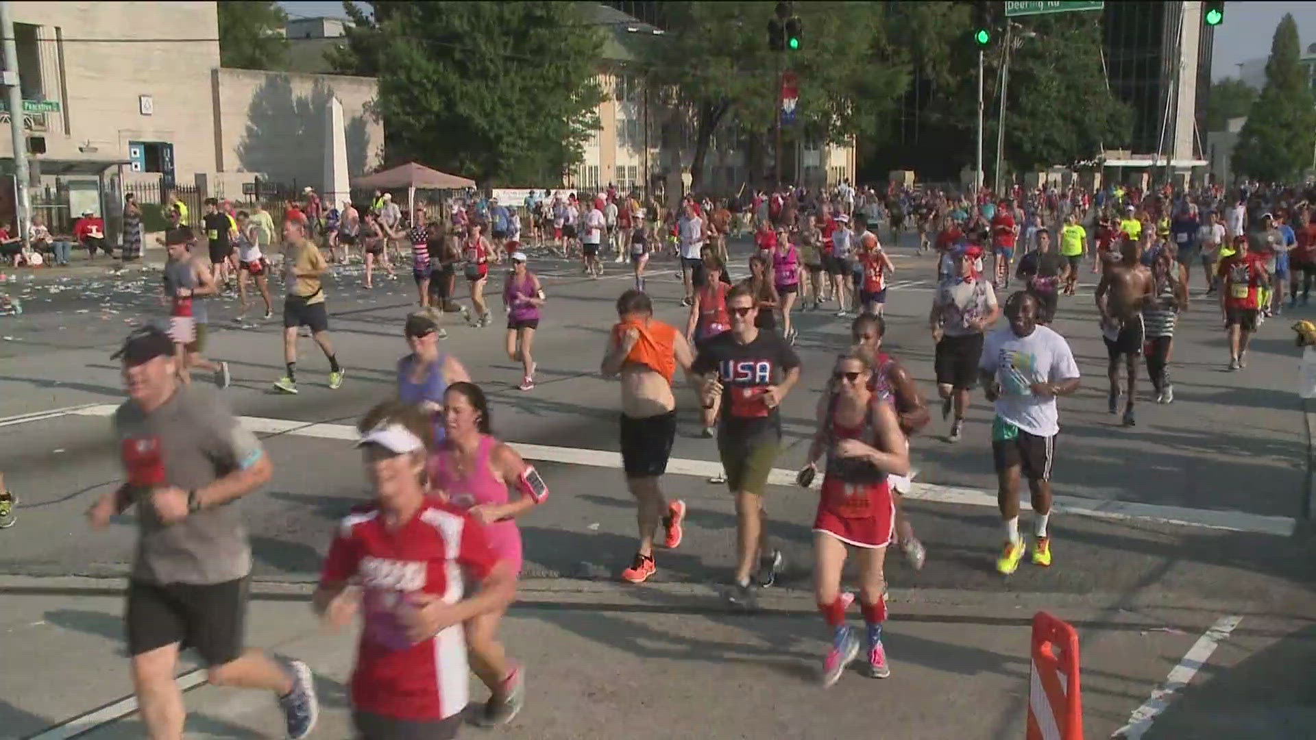 Organizers of the 55th annual AJC Peachtree Road Race are working to prepare the course and remove any hazards to runners.