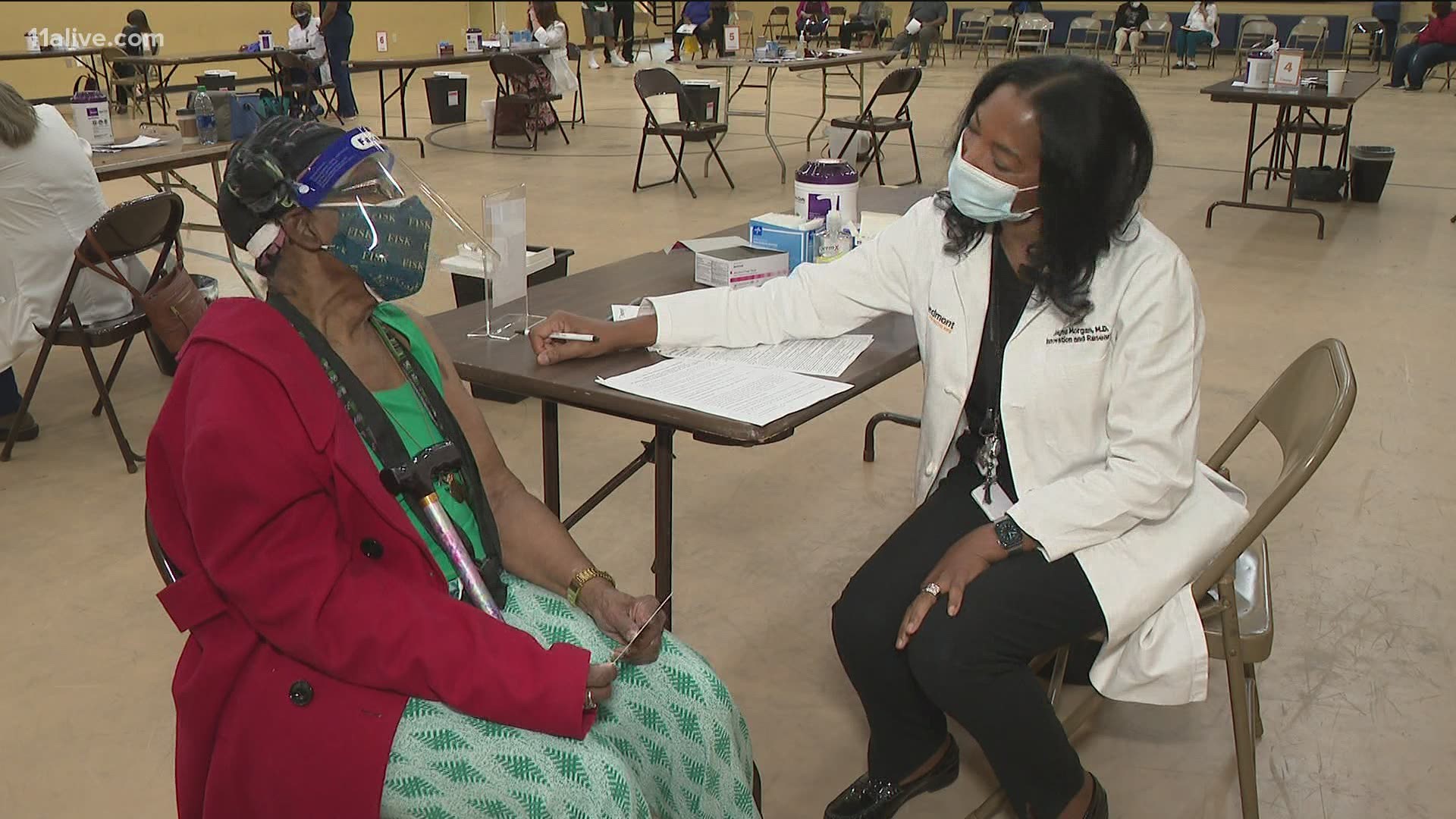 The effort underway to help get the vaccine to people who lack access in south Atlanta reunited a pair long after they met.