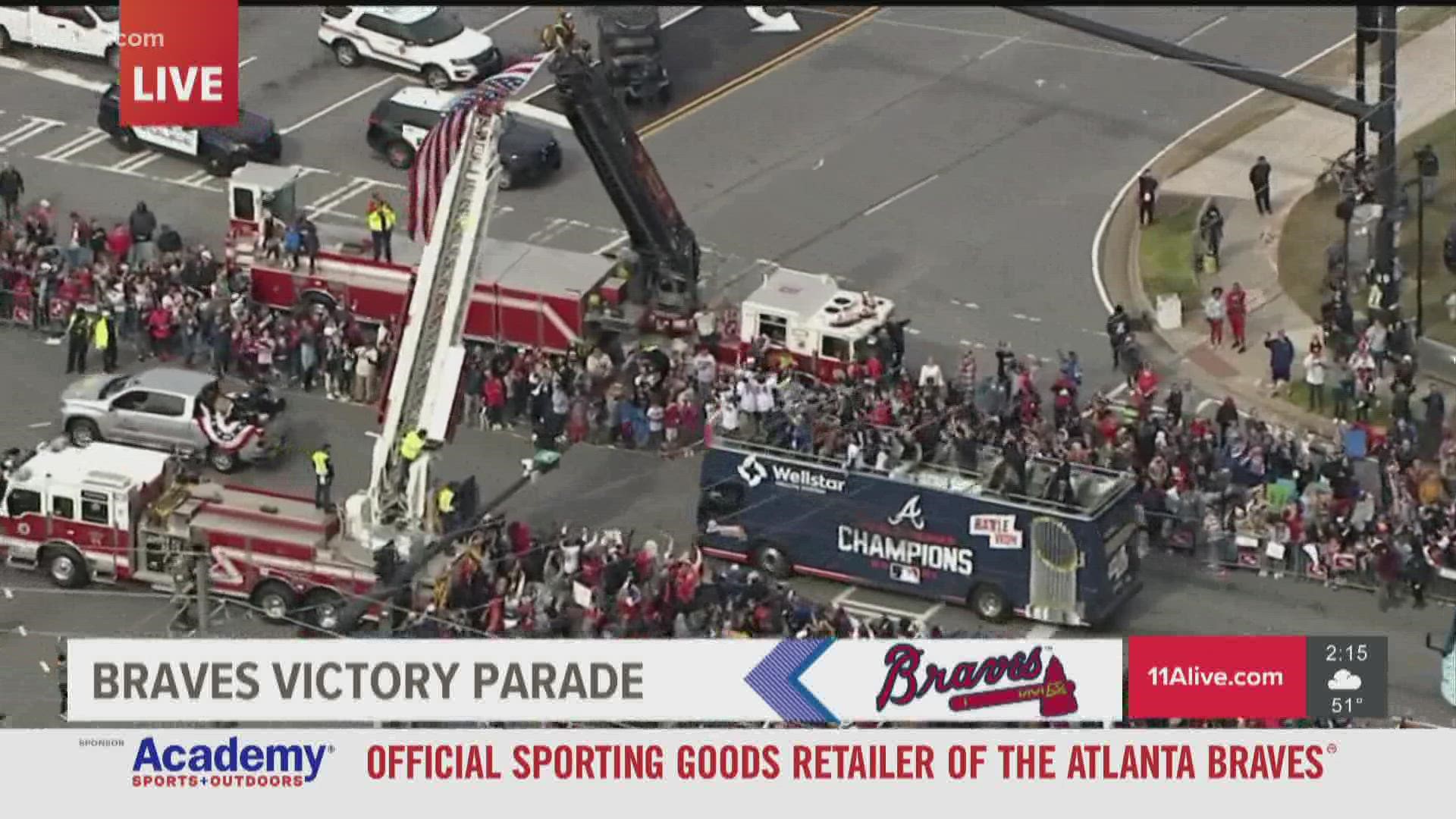 The Braves are headed to a concert at Truist Park to celebrate the World Series win.