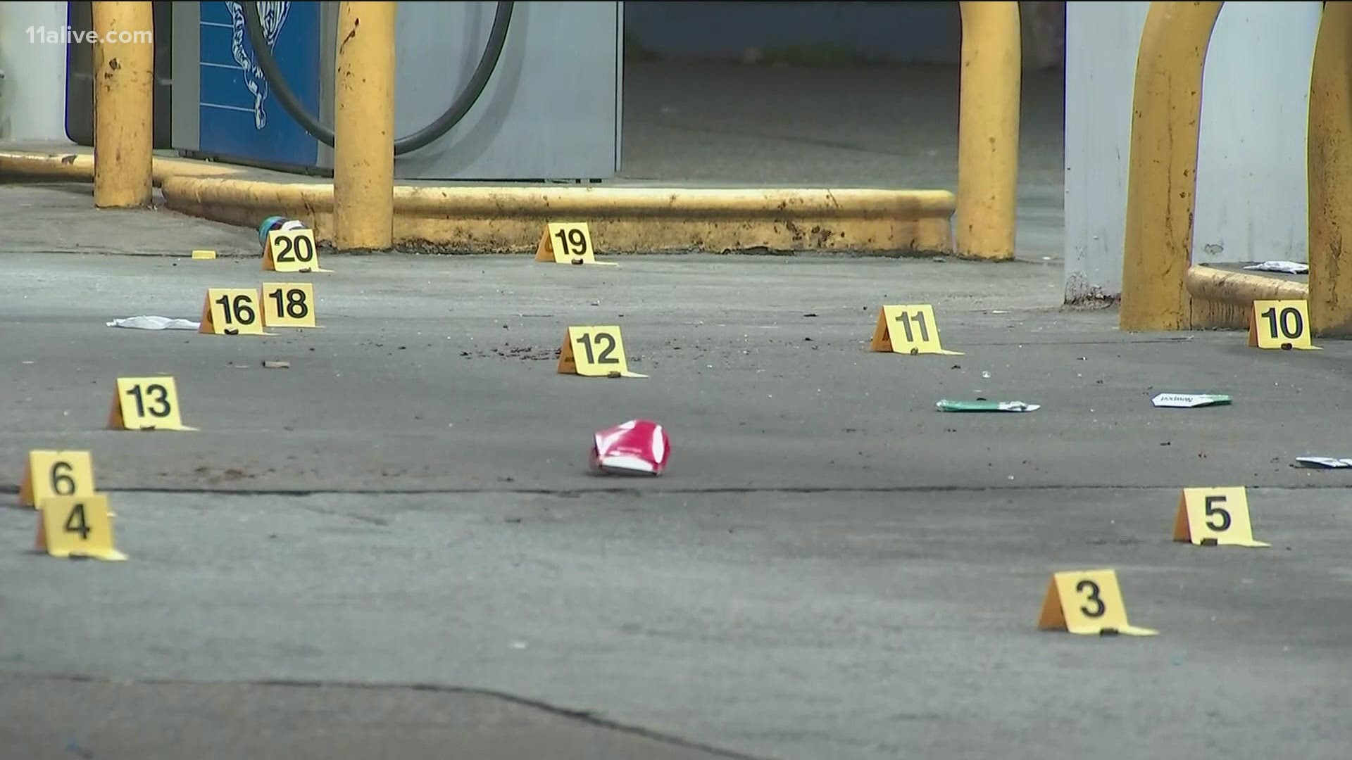 Dozens of rounds were fired during the shooting.