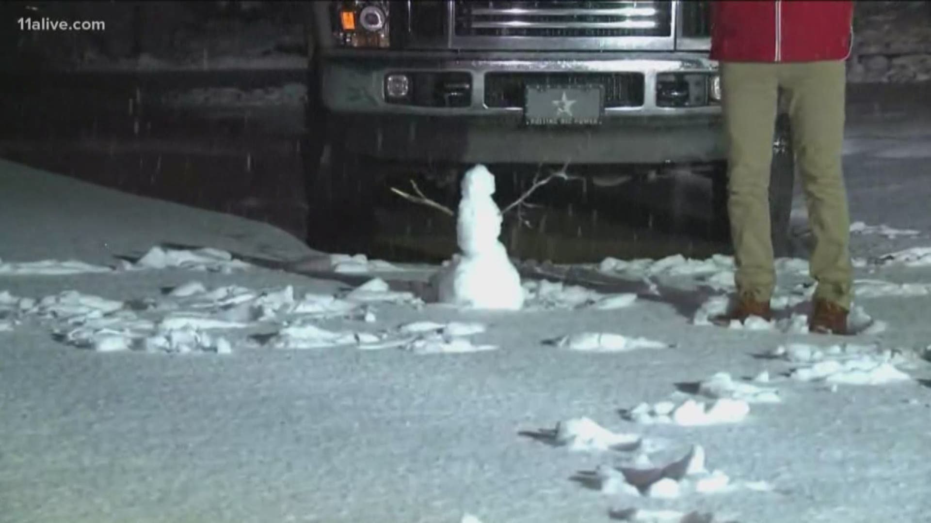 Snow in Clayton, Ga. is perfect for building snowmen | 11alive.com
