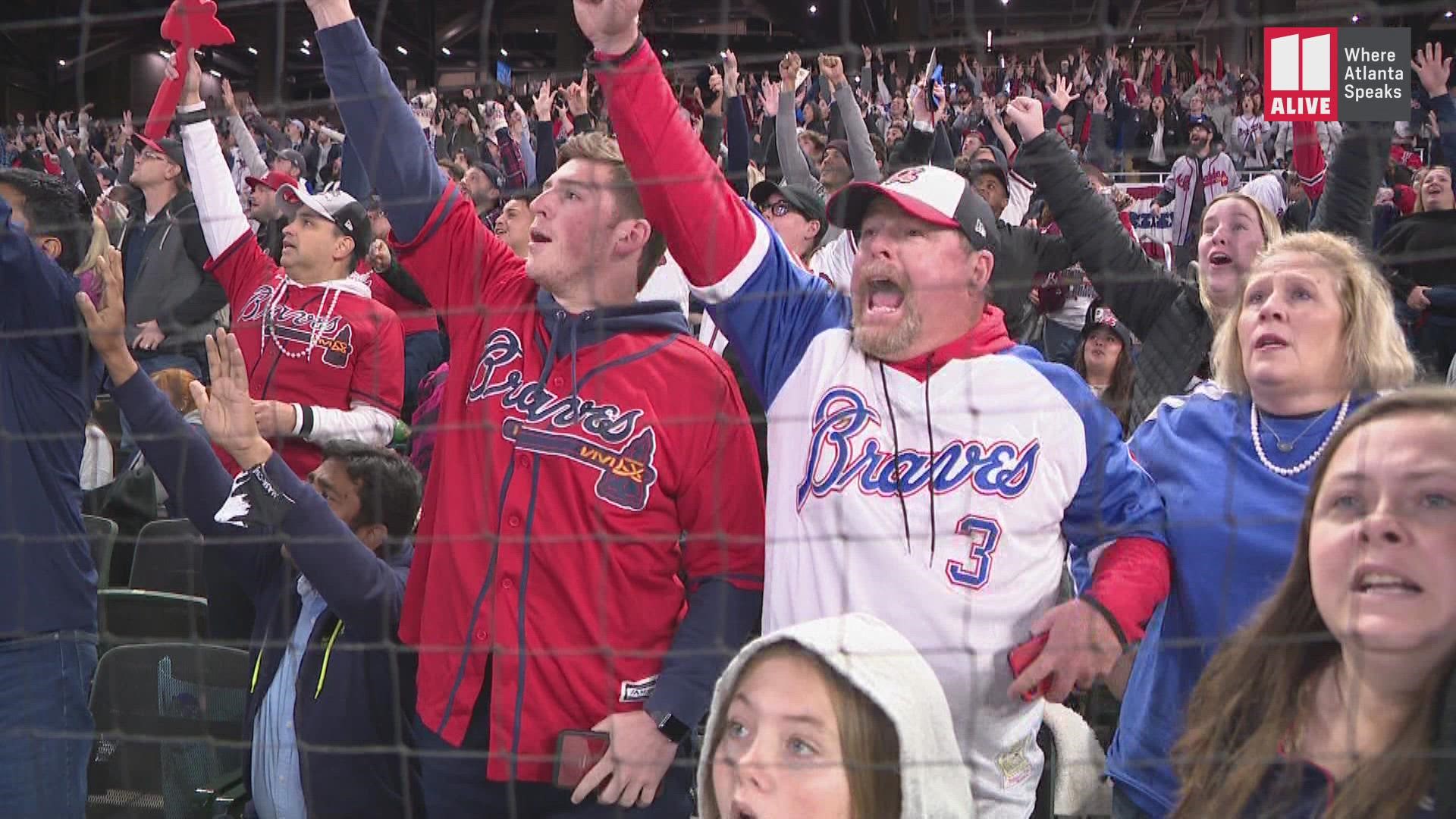 Jorge Soler Braves home run watch fans react inside Truist Park