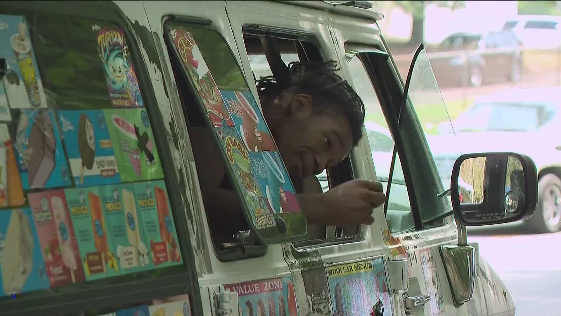 In the sweltering heat outside of Fulton County Jail, there was one thing that brought people together: ice cream.