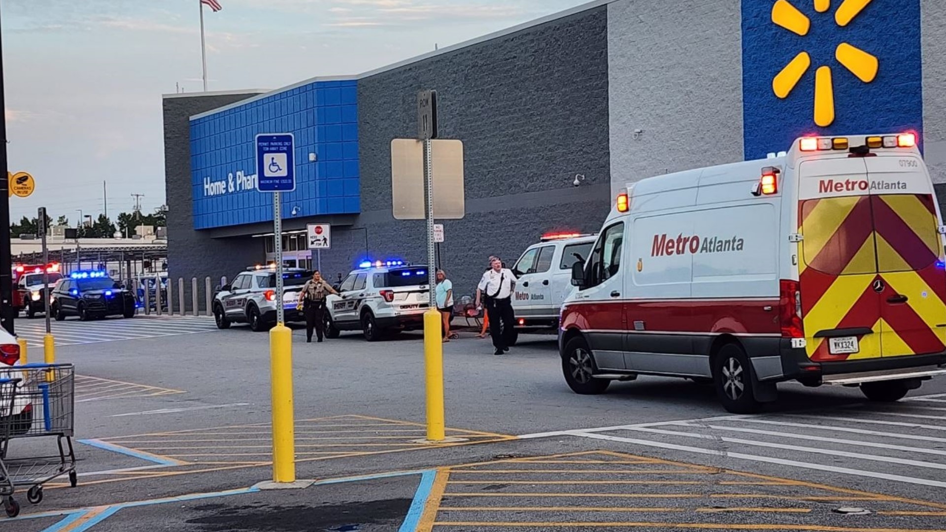 Authorities said the double shooting happened at 4166 Jimmy Lee Smith Parkway, which is a Walmart Supercenter located in Hiram.