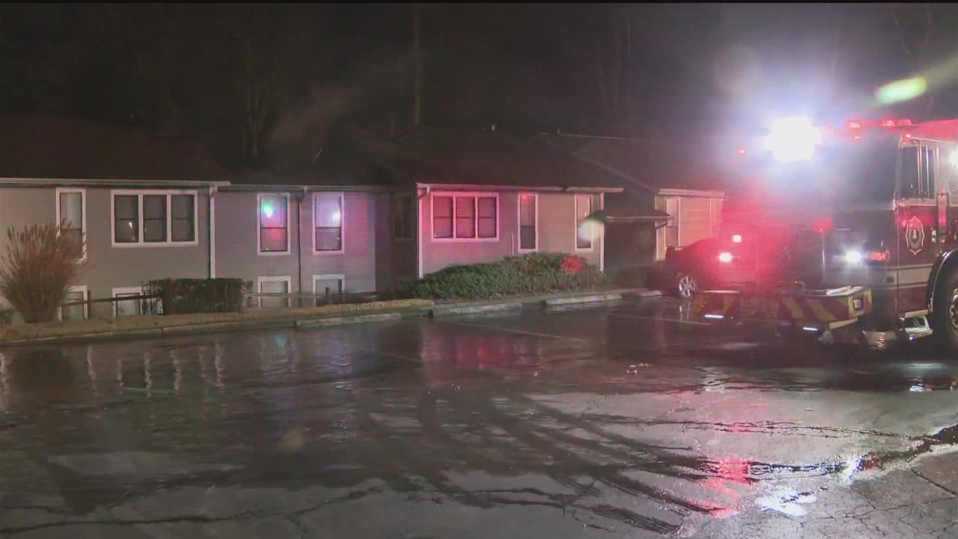 A total of 14 fire units responded to the fire. Twenty apartments were affected –10 of those apartments were damaged, according to Cobb County Fire.