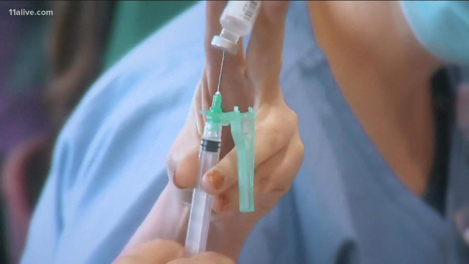 The governor's office is touting a decline in COVID-19 numbers and a rise in vaccinations in Georgia.