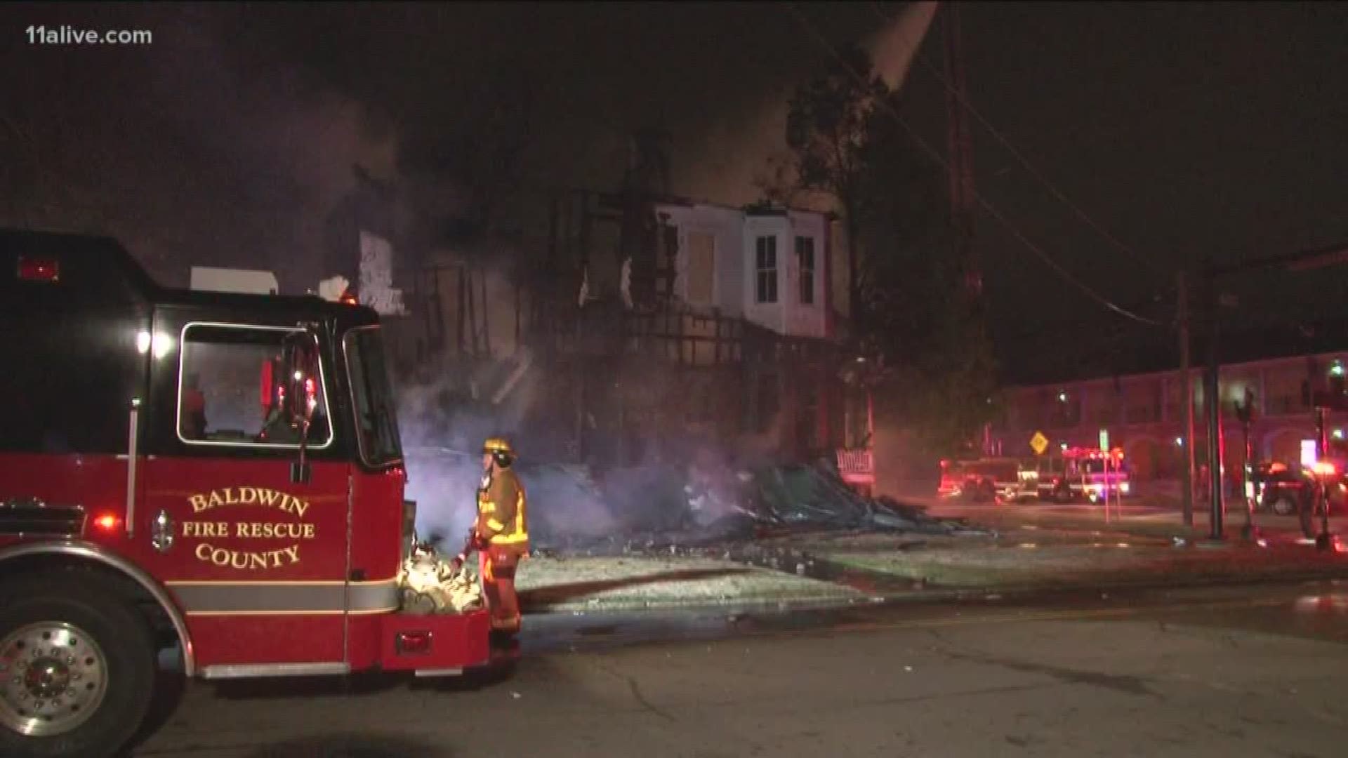 Frat house catches fire in Milledgeville