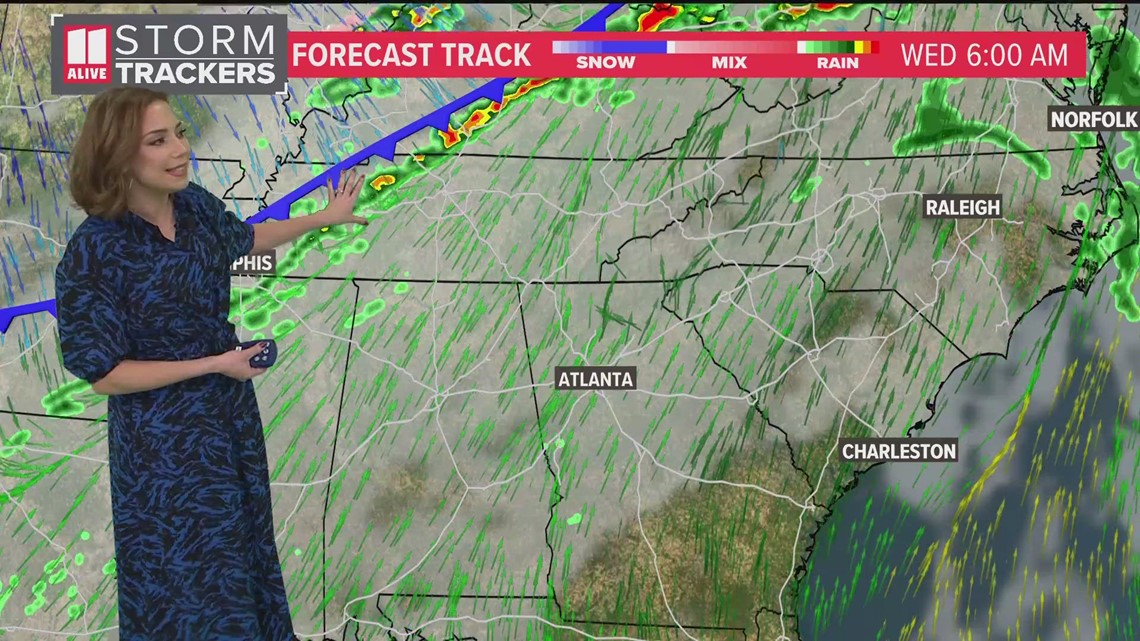 Timing of rain chances for Atlanta area Wednesday | 11alive.com