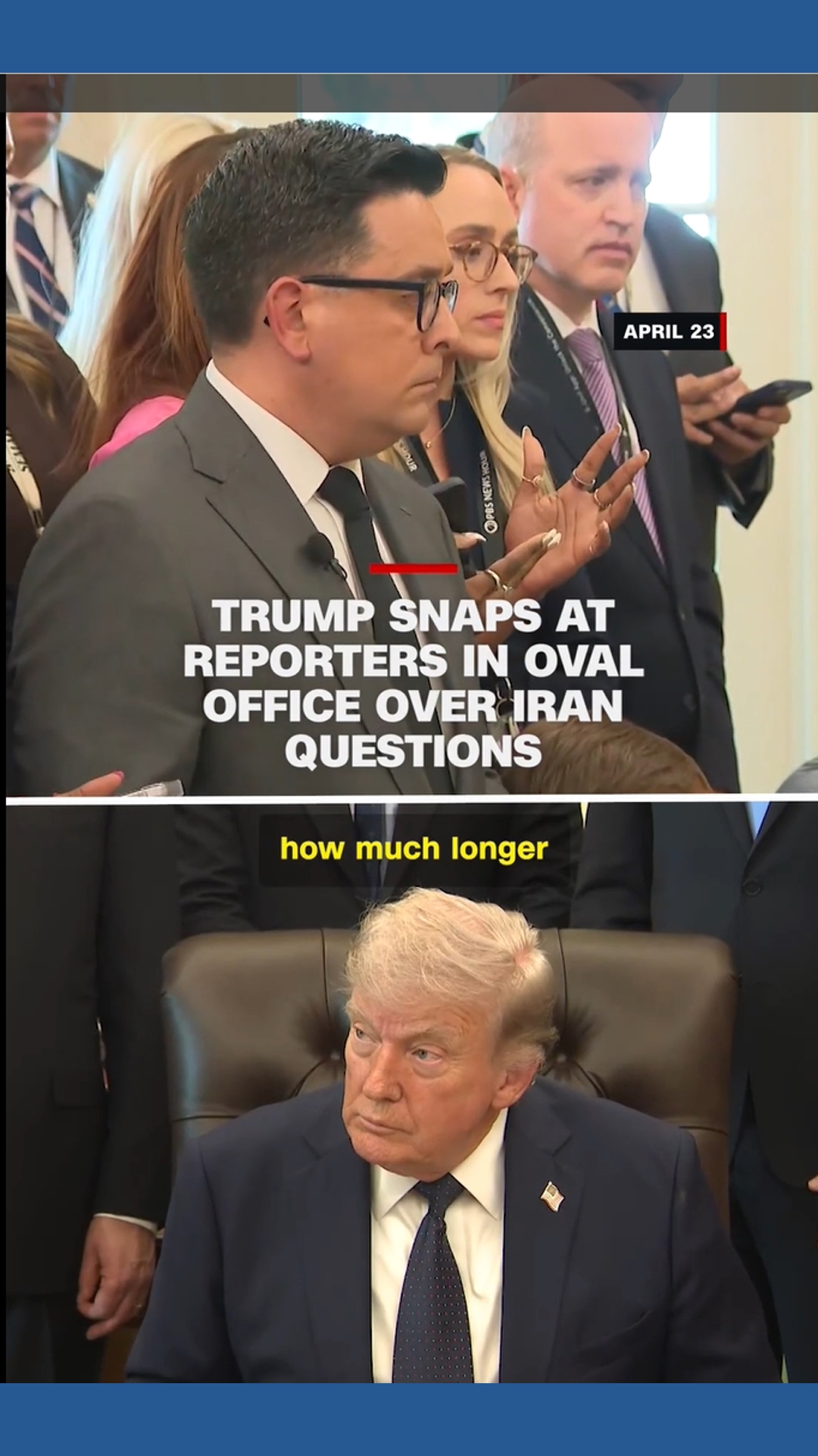 Trump snaps at reporters over Iran questions | 11alive.com
