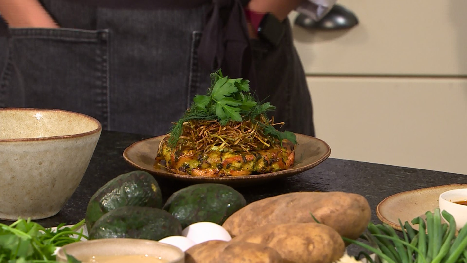 Chef Jonathan and Chef Nazi show us how to whip up Delbar's iconic Salmon Kookoo.