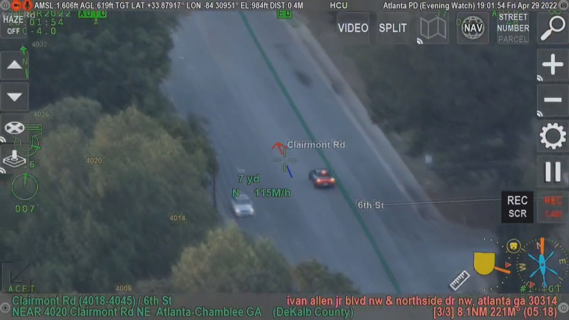 Atlanta Police released video of their Air Unit in action as they teamed up with Georgia State Patrol to stop alleged car thieves who led authorities on a chase.
