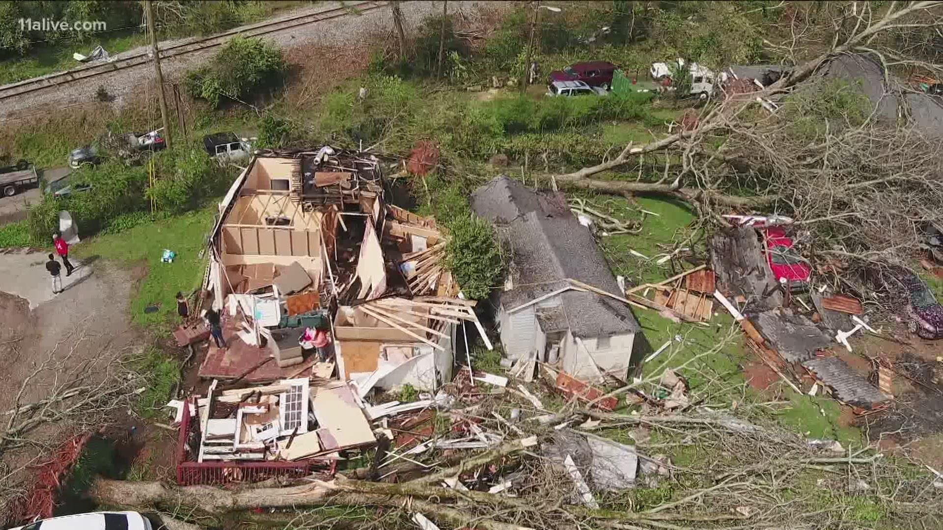 One survivor described how the tornado blew through his front door and sent his family running for cover.