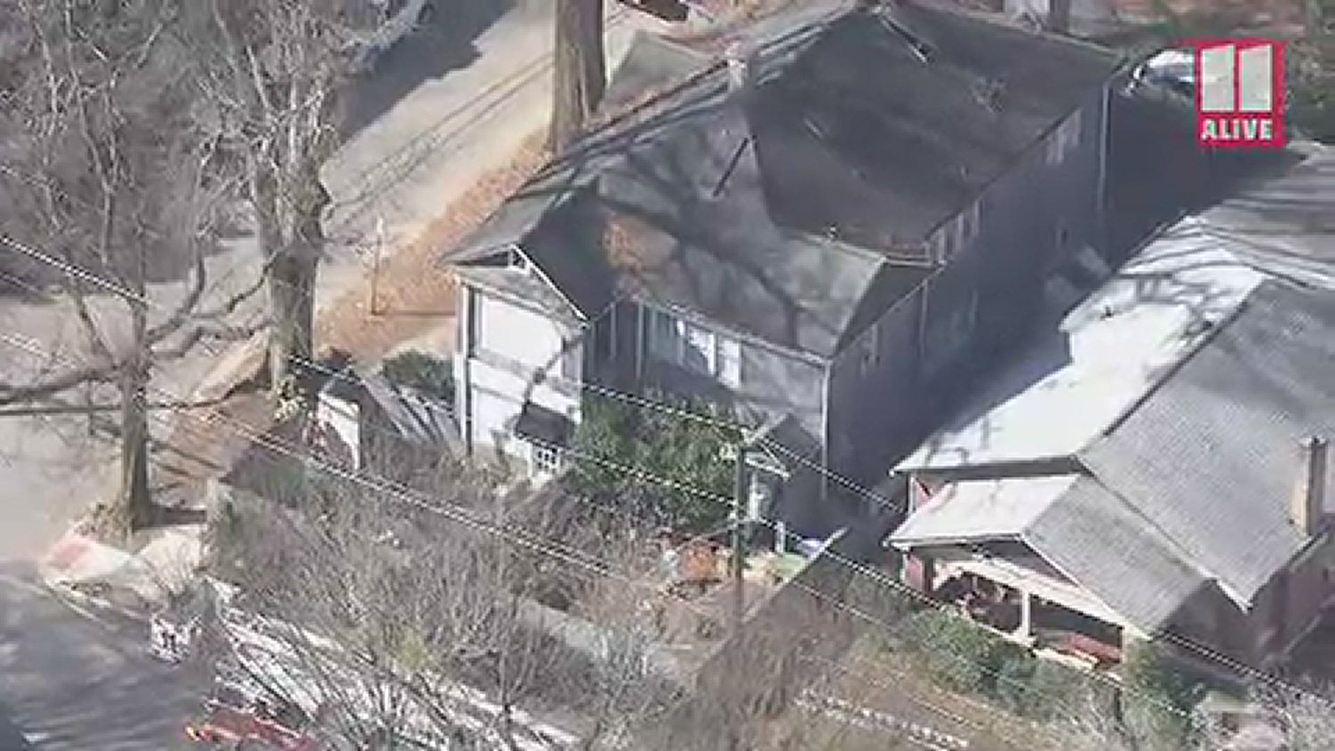 The fire broke out Wednesday morning in Midtown Atlanta