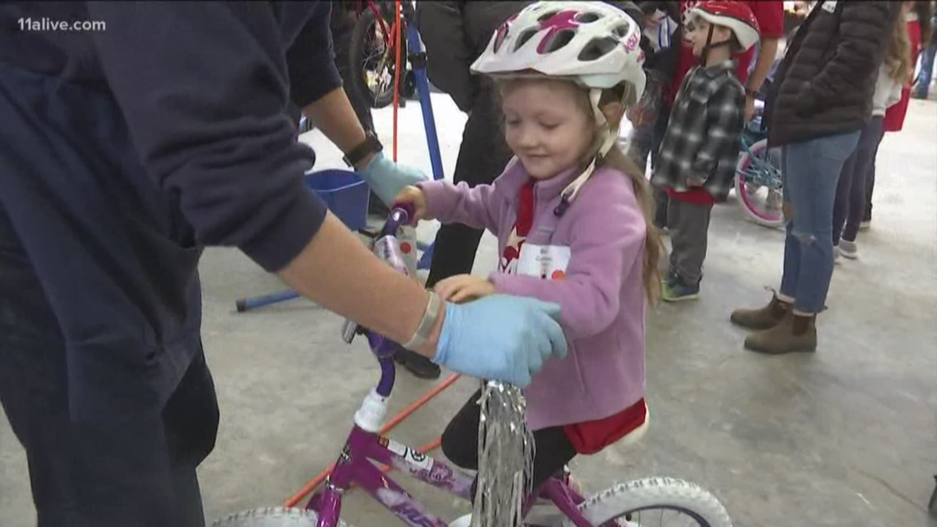 It was part of the fourth annual Free Bikes For Kids Giveaway. Organizers say it's to make sure every kid has a childhood.