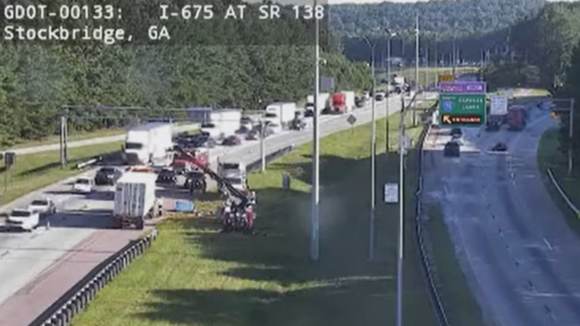 I675 North accident in Stockbridge near 138