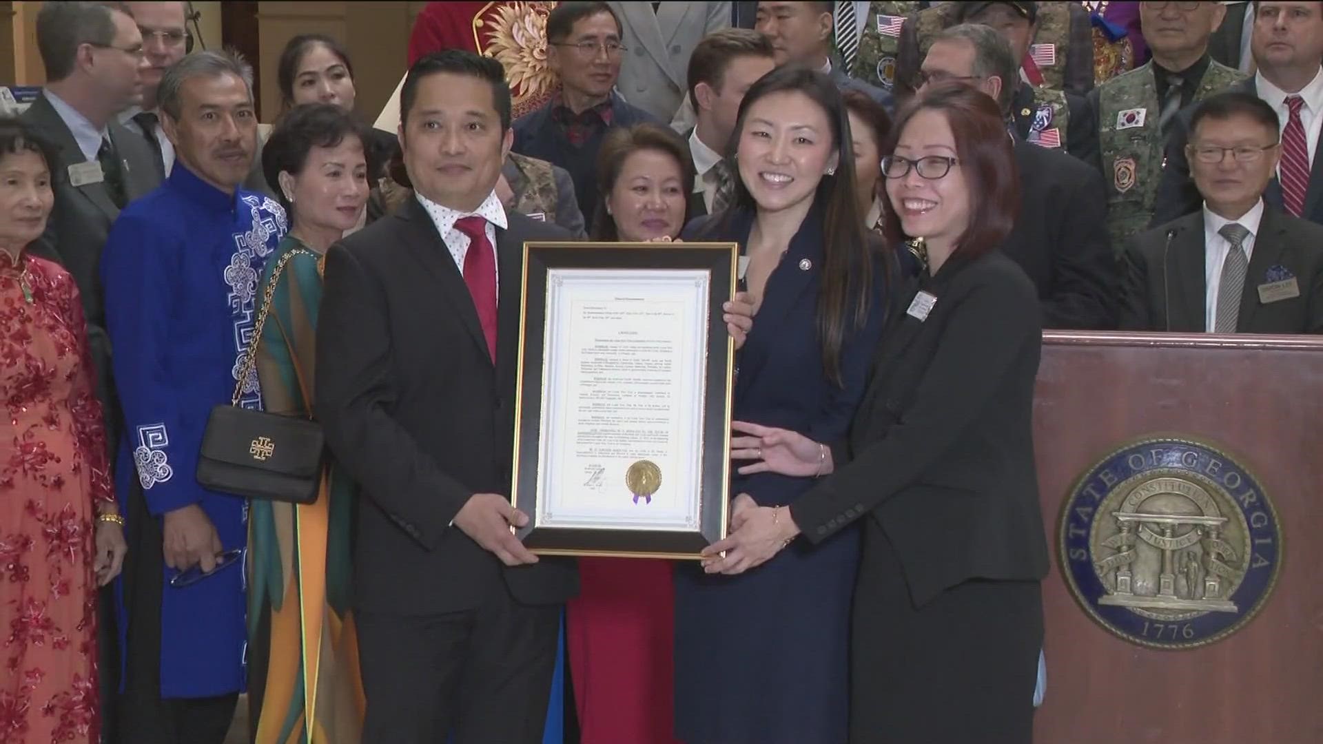 AAPI lawmakers honored prominent members of the various Asian communities in Georgia by presenting the resolution.