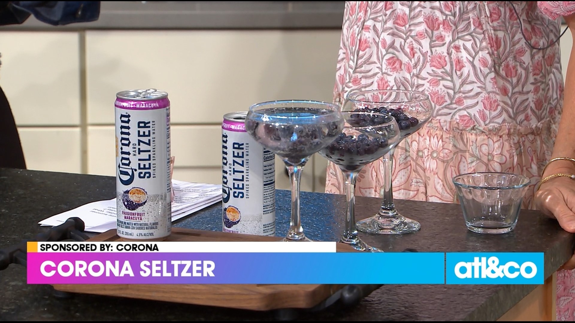Chef Mali Hunter whips up a summer potato salad and refreshing Corona Seltzer with berries.