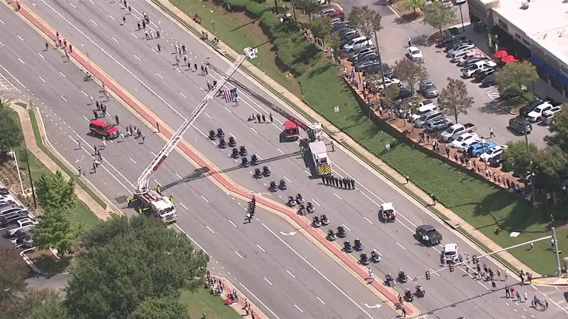 Procession for Cobb County Deputy Jonathan Koleski | 11alive.com