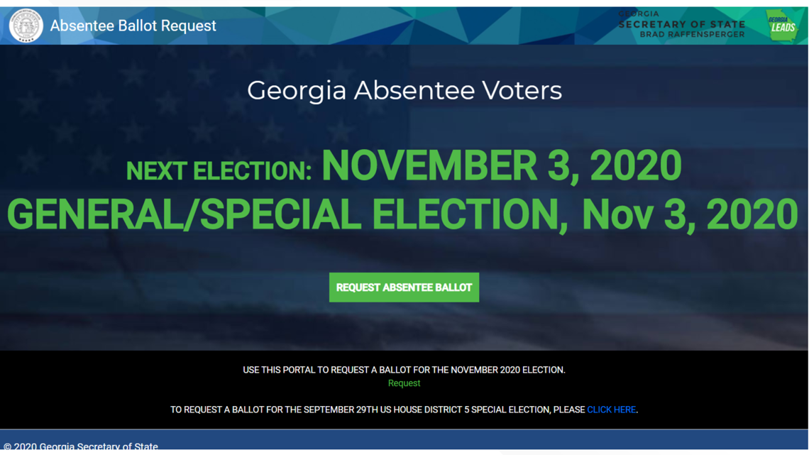 Online Request For Absentee Ballot In Georgia | 11alive.com