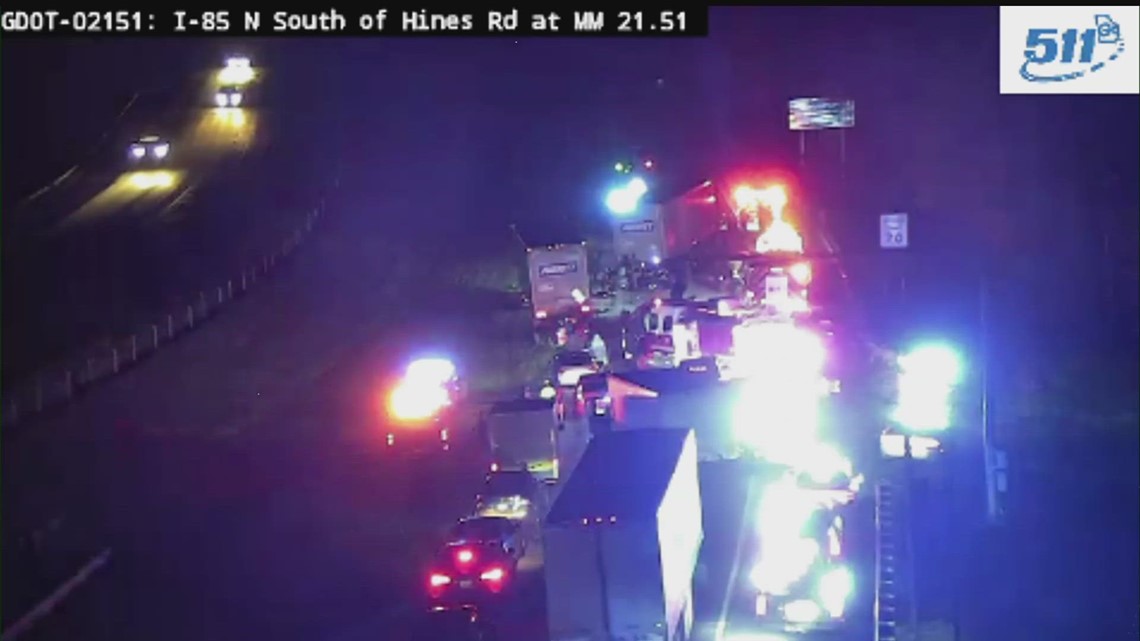 Atlanta traffic | Tractor trailer wreck Troup County I85 | 11alive.com