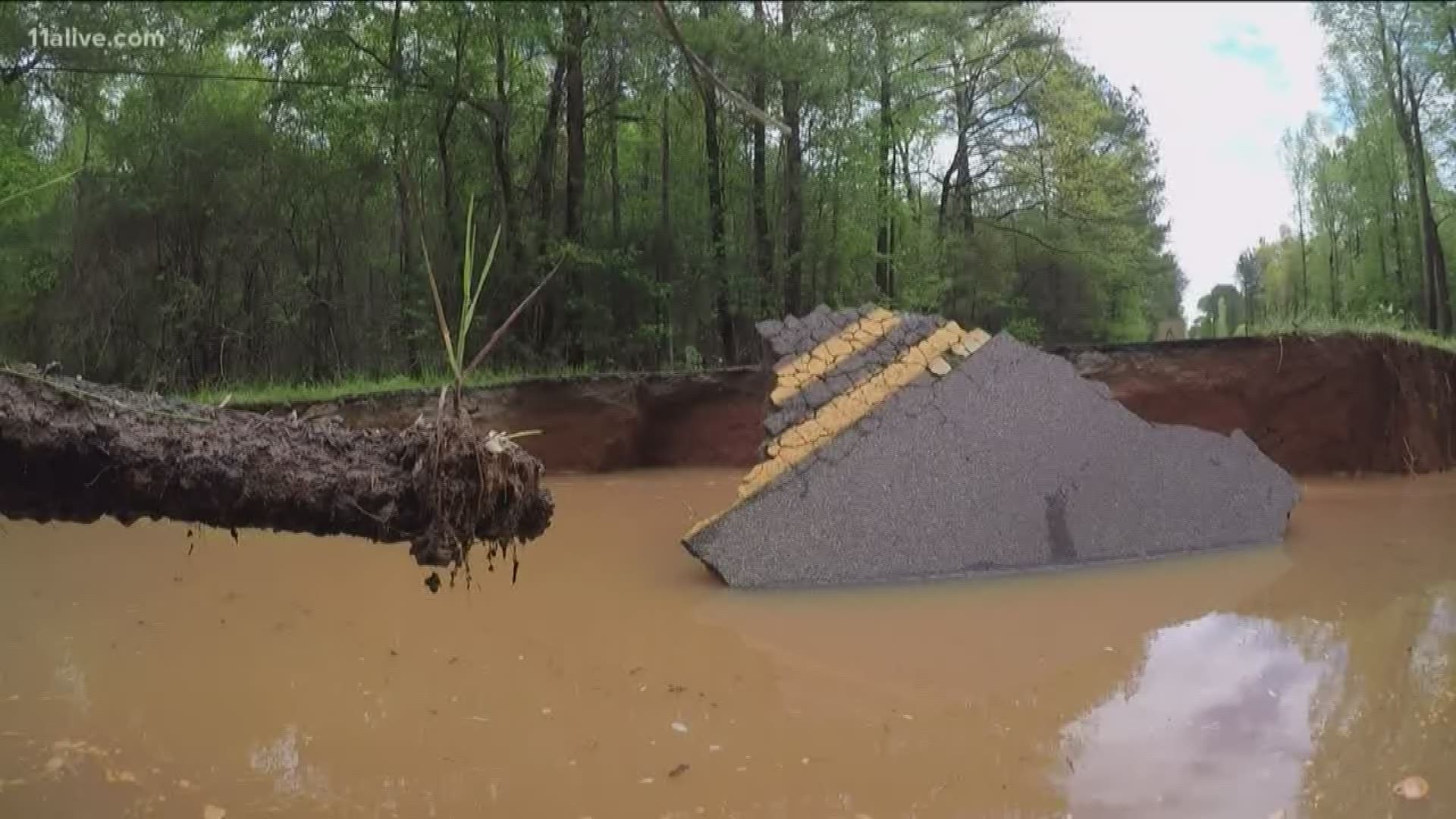 Sinkholes and flooding are still an issue around Georgia.