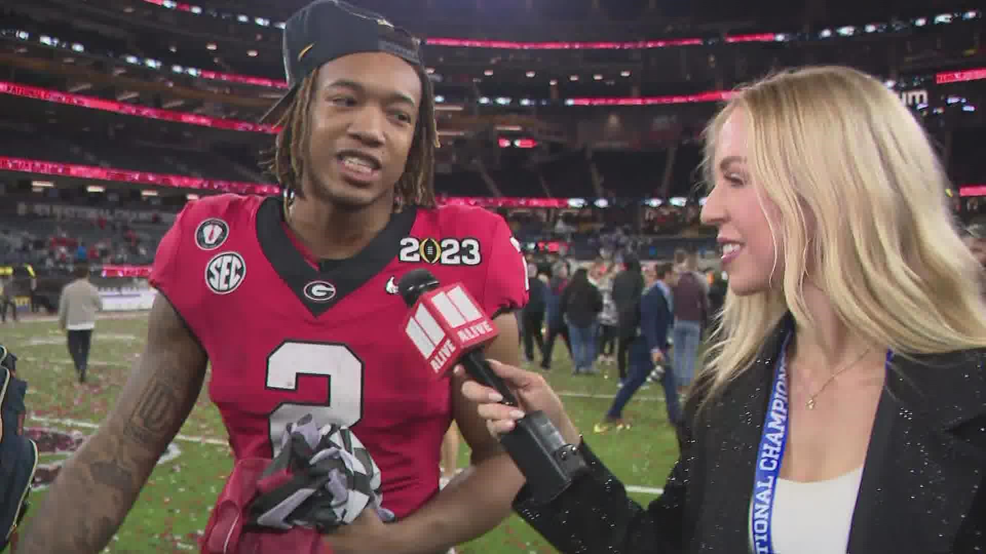 Kendall Milton, a California native, said it means the world to him to be able to win the national championship in his home state.