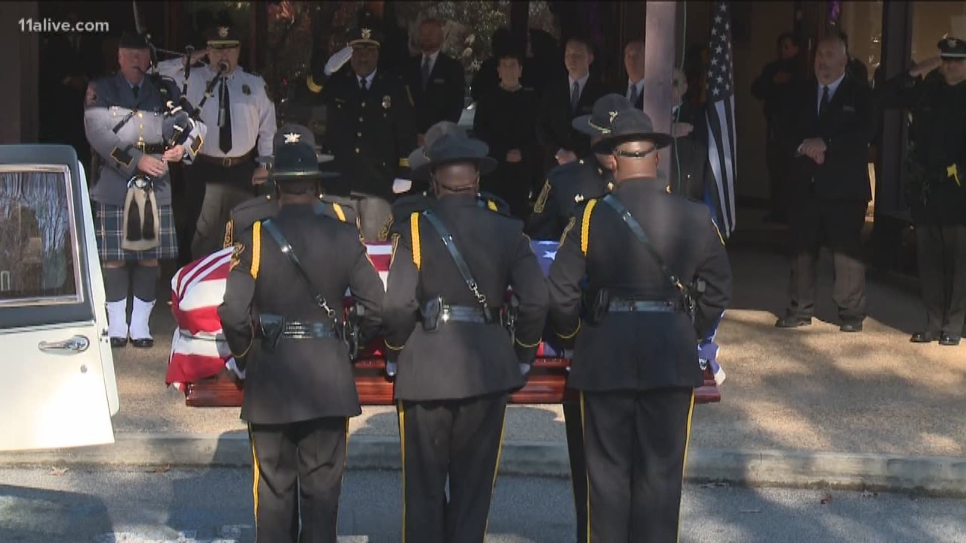 The sanctuary was filled with Flores' fellow officers, family and friends.
