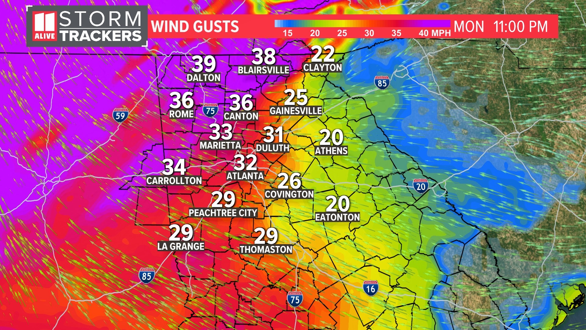 Atlanta wind advisory | Monday, 3/25 | 11alive.com