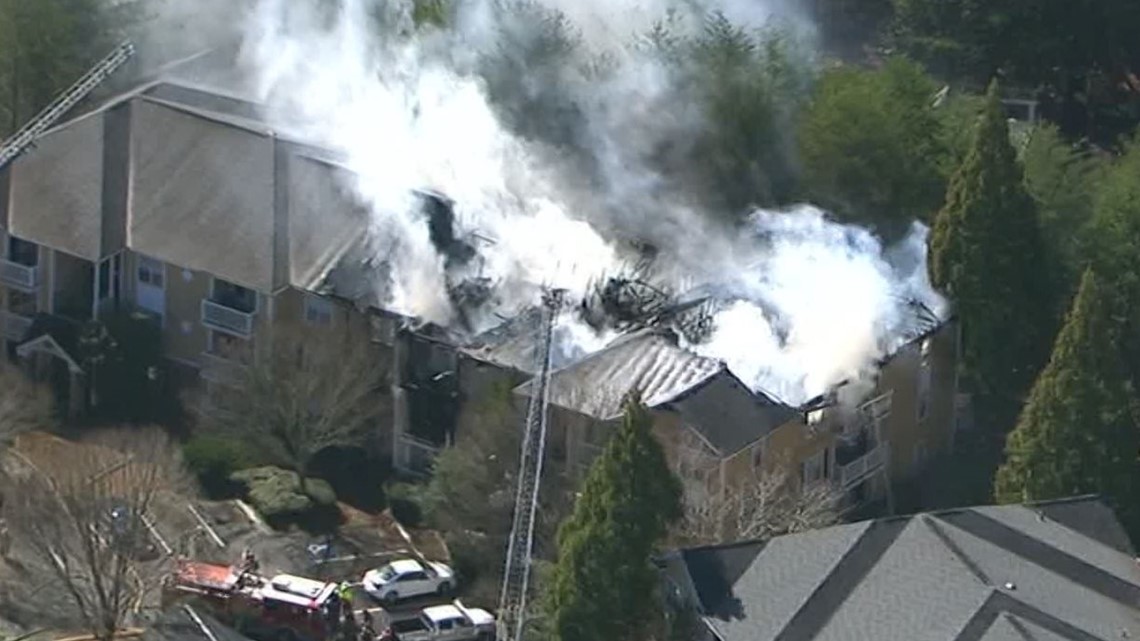 Hamptons at East Cobb apartments Marietta fire