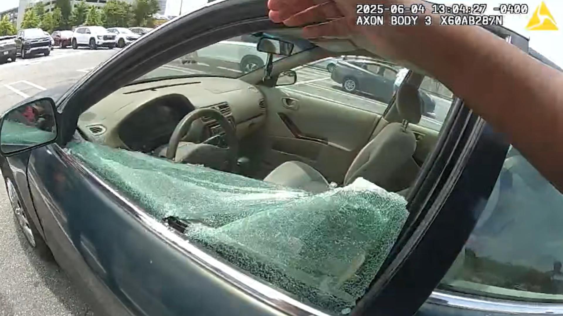 Bodycam video: Kids rescued from hot car in Cobb County | 11alive.com
