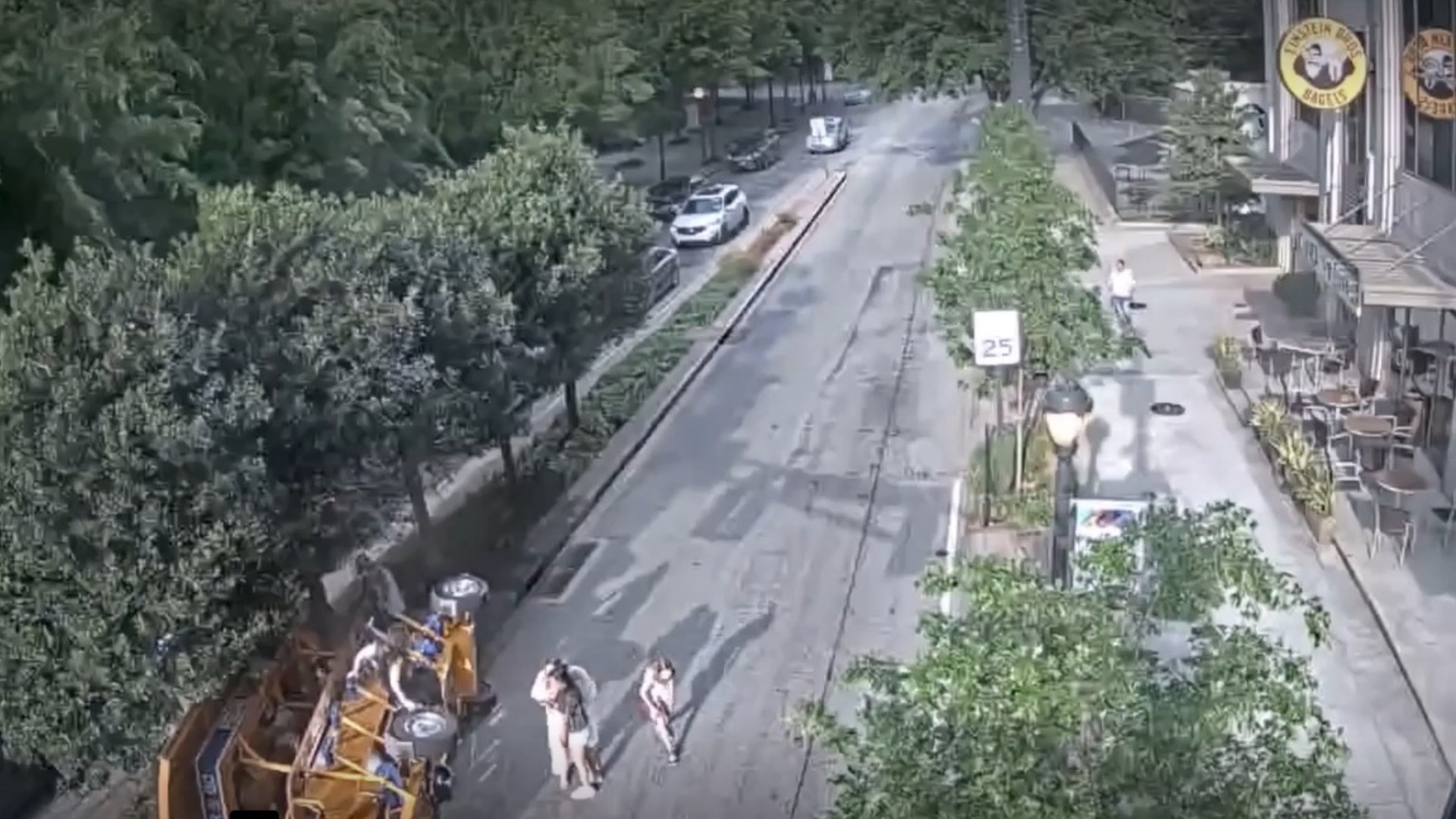 Atlanta Police released surveillance video Monday showing the crash.
