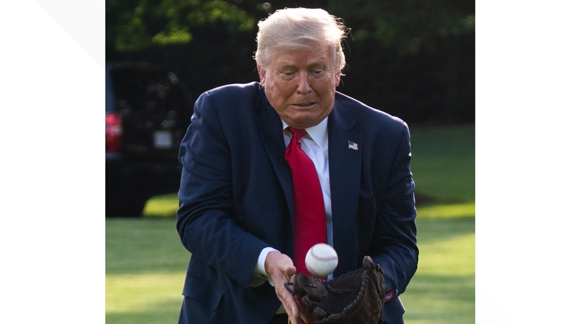 VIDEO: Trump Accidentally Hits Kid on Head With Baseball at World Series