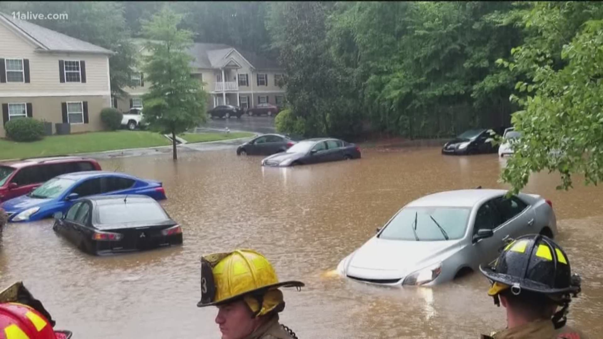 Clayton County apartment complex evacuated after heavy Saturday rain