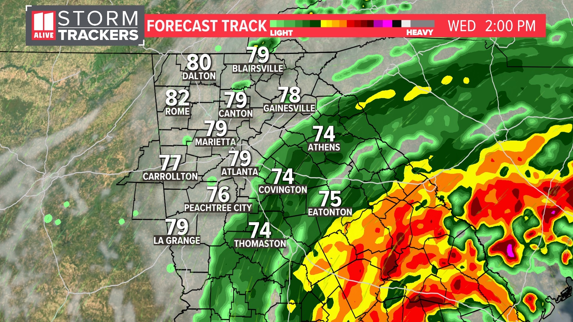 Here's the latest forecast for Georgia, as Hurricane Idalia moves through the state,