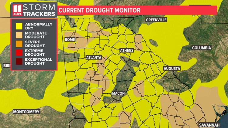 Where in north Georgia is currently in a drought | See the maps