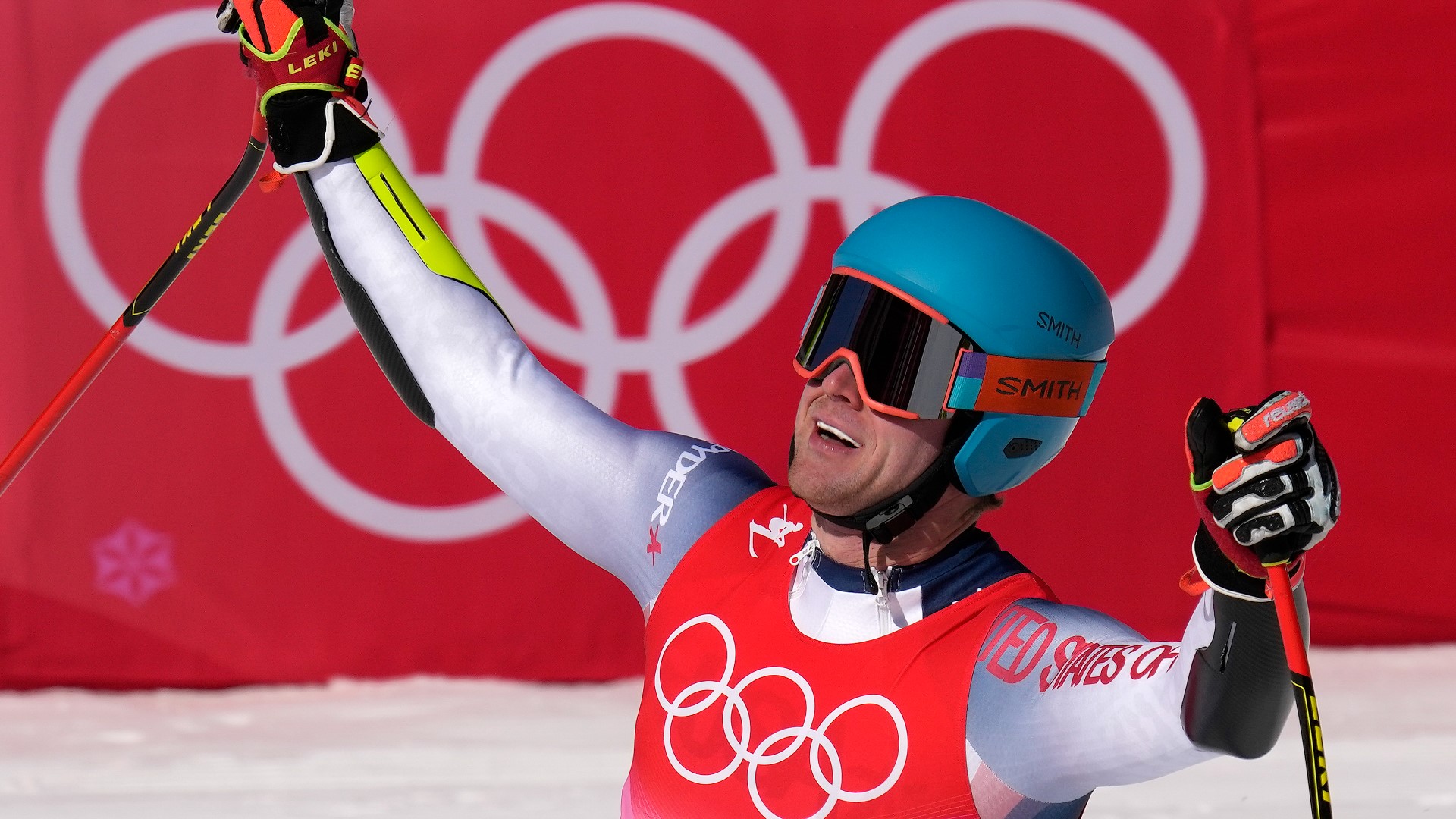 Ryan Cochran-Siegle won a silver medal for USA in the super-G run 50 years after his mom won a gold medal. Watch the award-winning moment here.