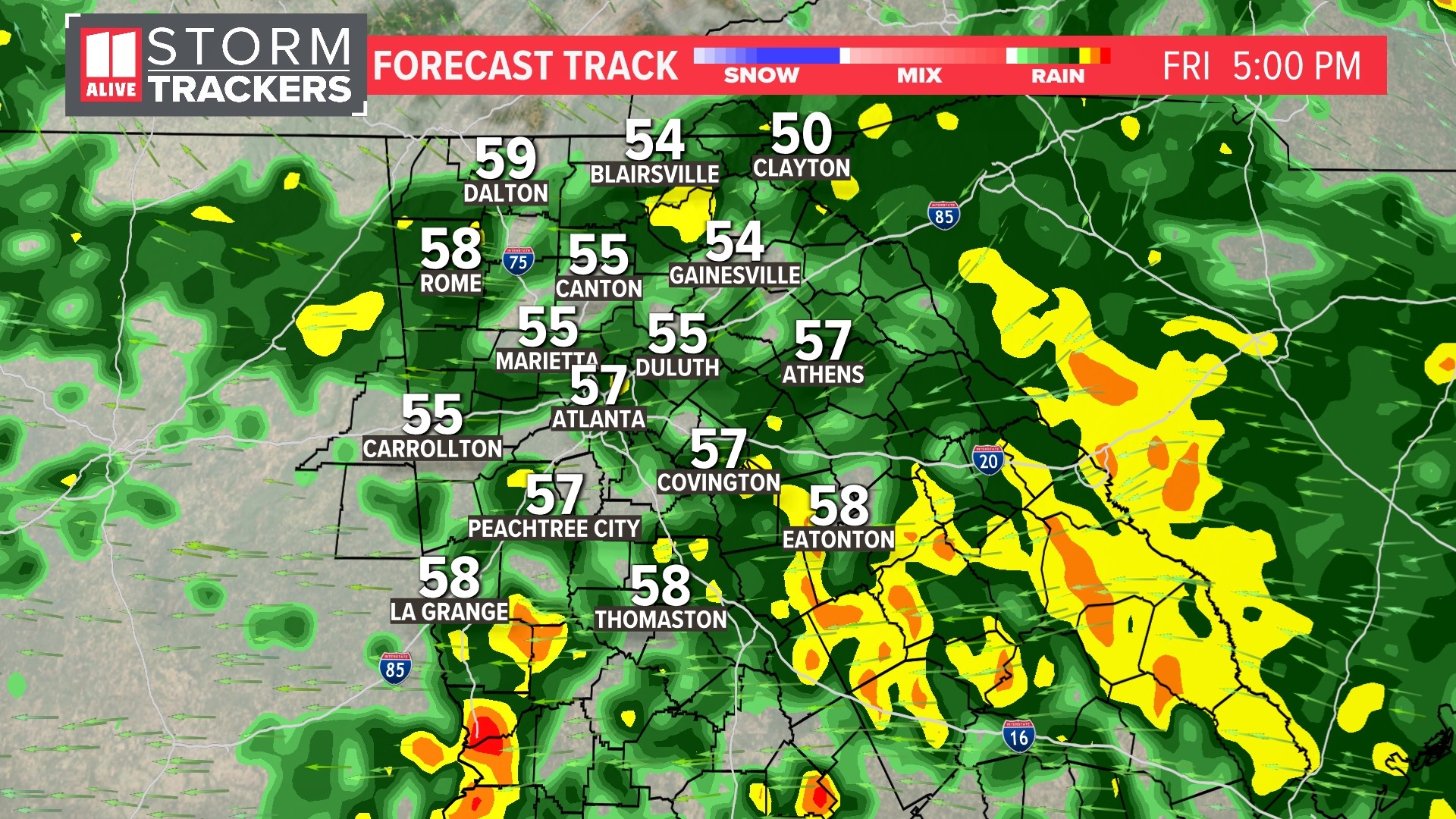 Rain returns to Atlanta for fifth straight Friday | 11alive.com