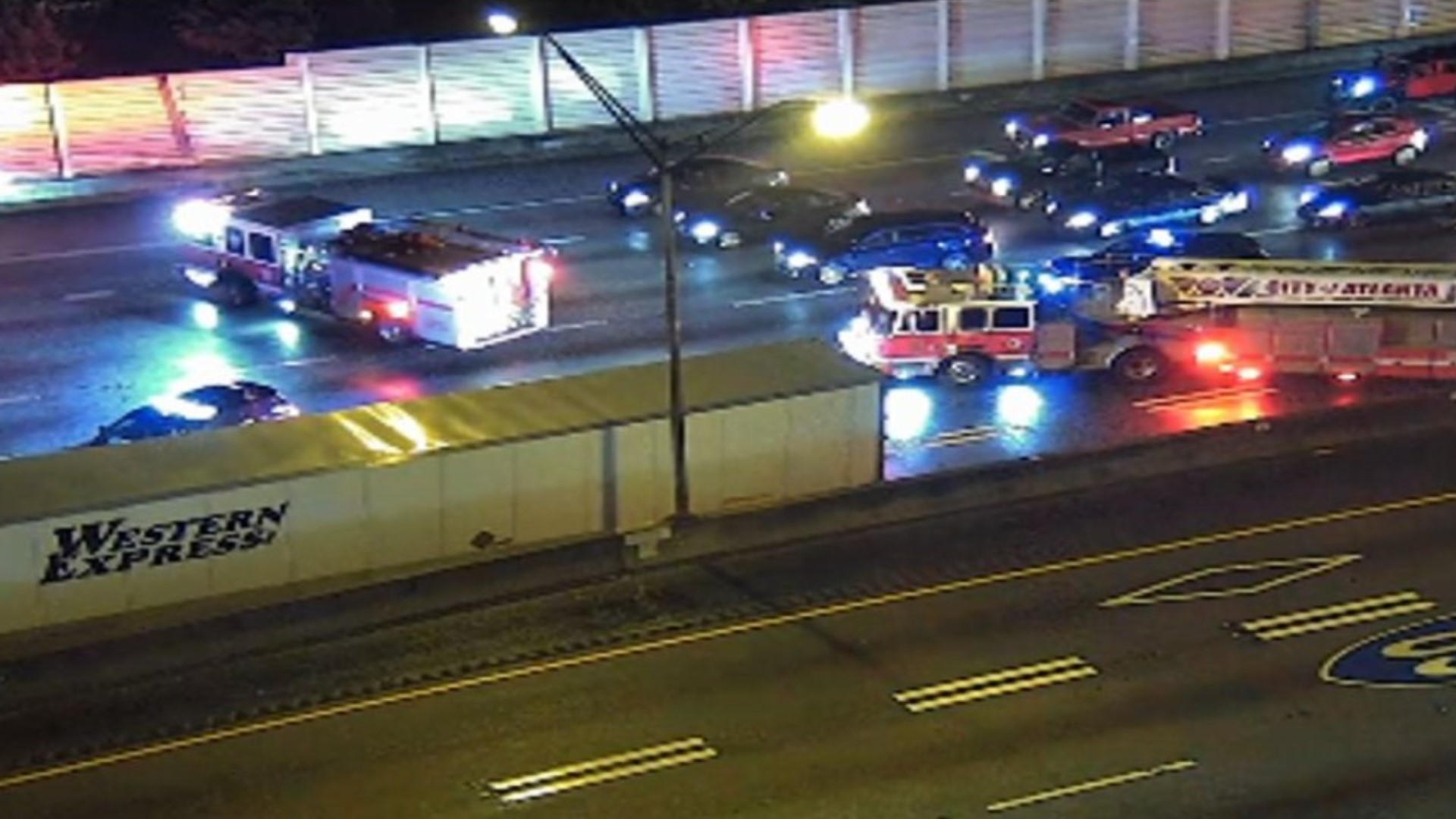 Multiple lanes are being held I-75/85 NB at Edgewood Avenue due to a wreck.
