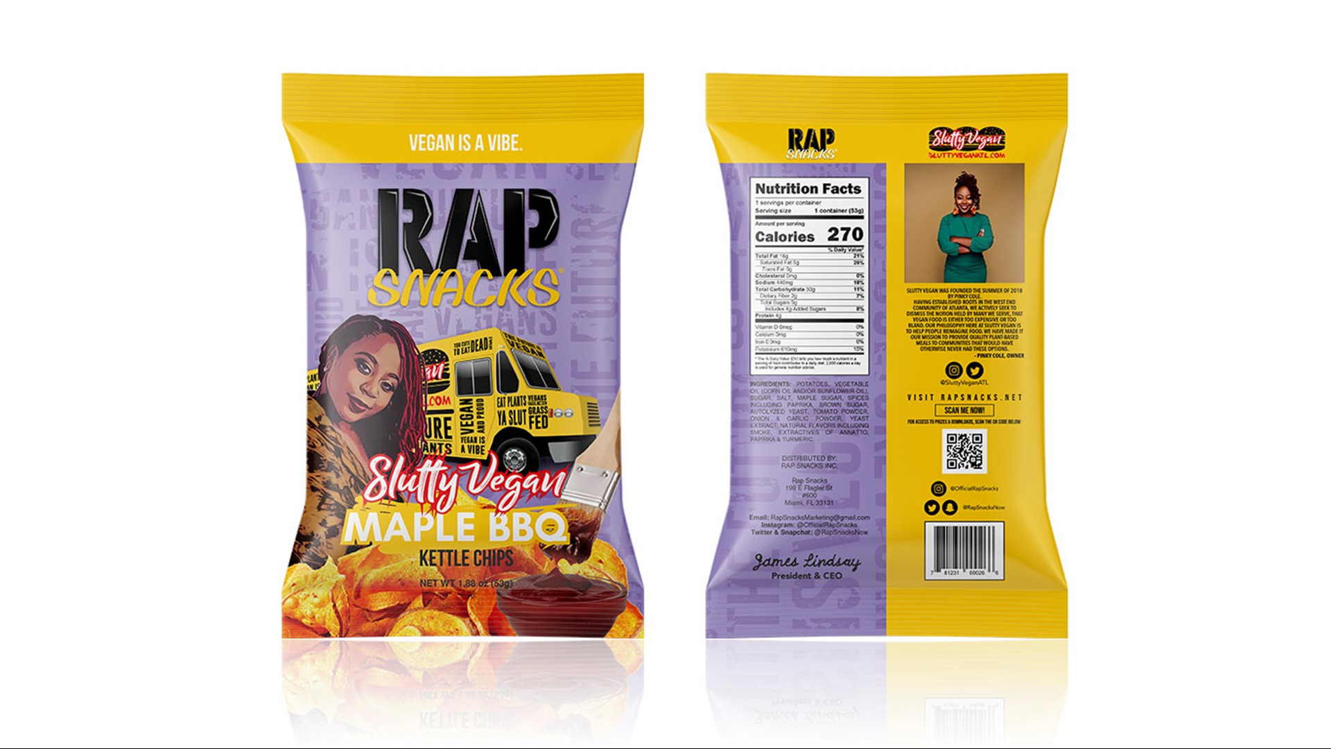 Aisha "Pinky" Coleman, the owner  Slutty Vegan ATL, is taking her career to new heights by creating the first plant-based potato chip with Rap Snacks.