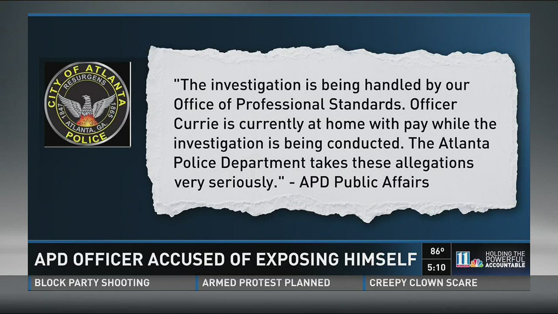 APD officer accused of exposing himself