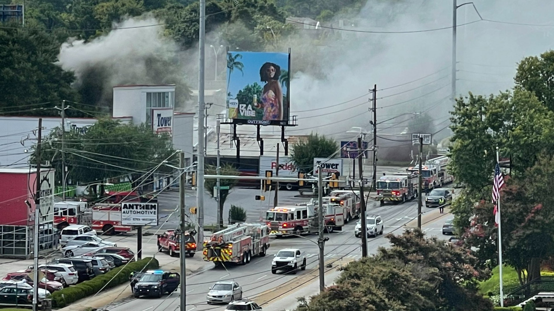 Strip club in Atlanta catches fire